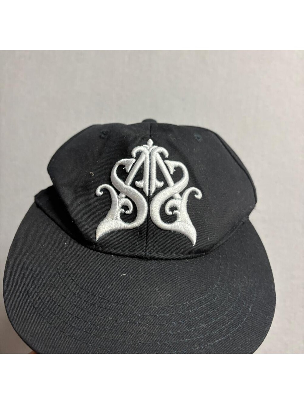 Southpole Vintage Black Cotton Baseball Cap Mens One Size Embroidered Logo Hat